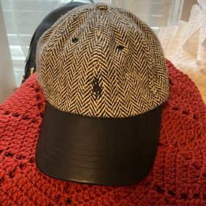 Vintage Polo Ralph Lauren leather and wool hat! Classic!